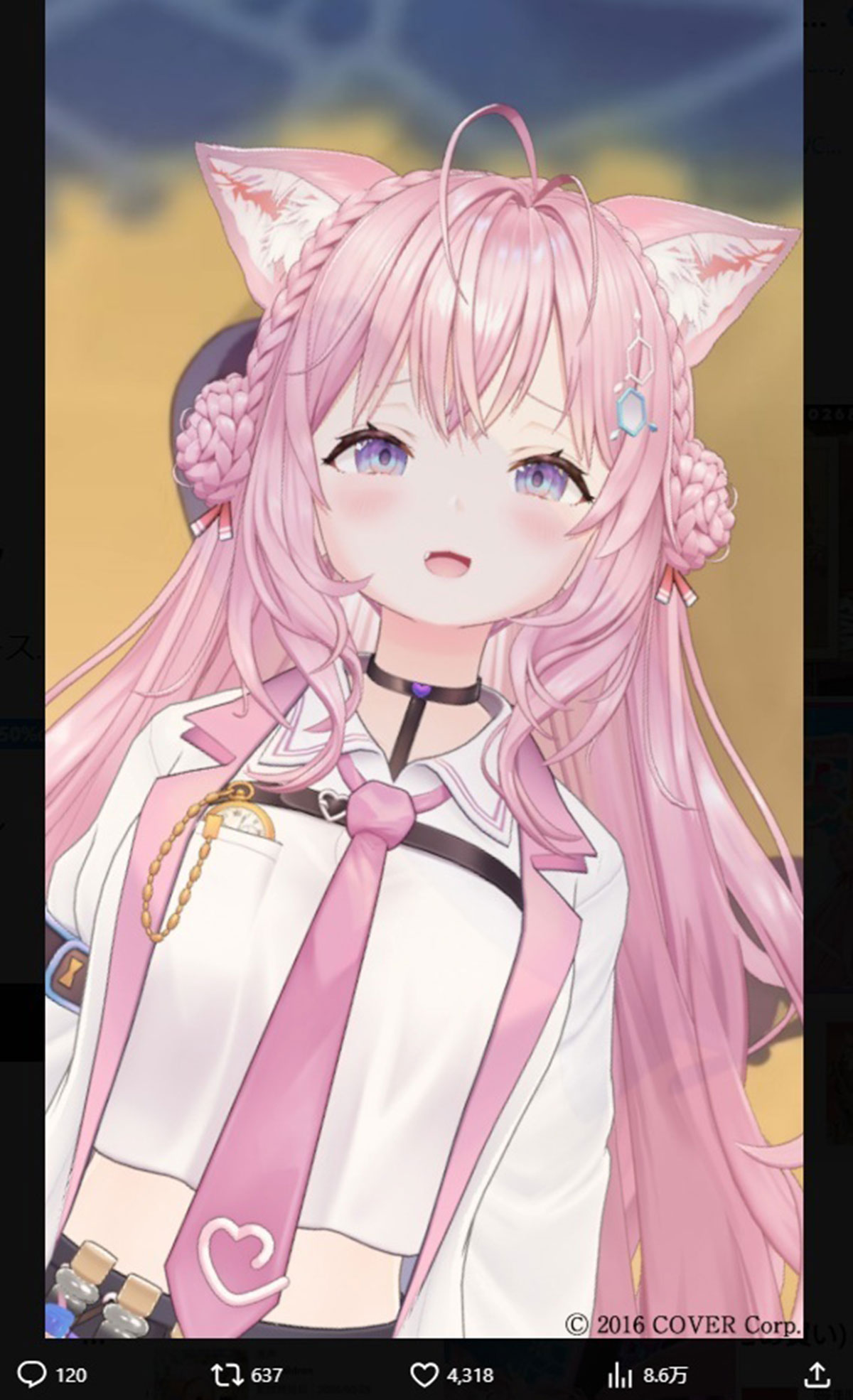 WBCのチェコ対日本戦でプレイボールコールをおこない大炎上した美少女VTuber・博衣こより（写真・公式Xより）