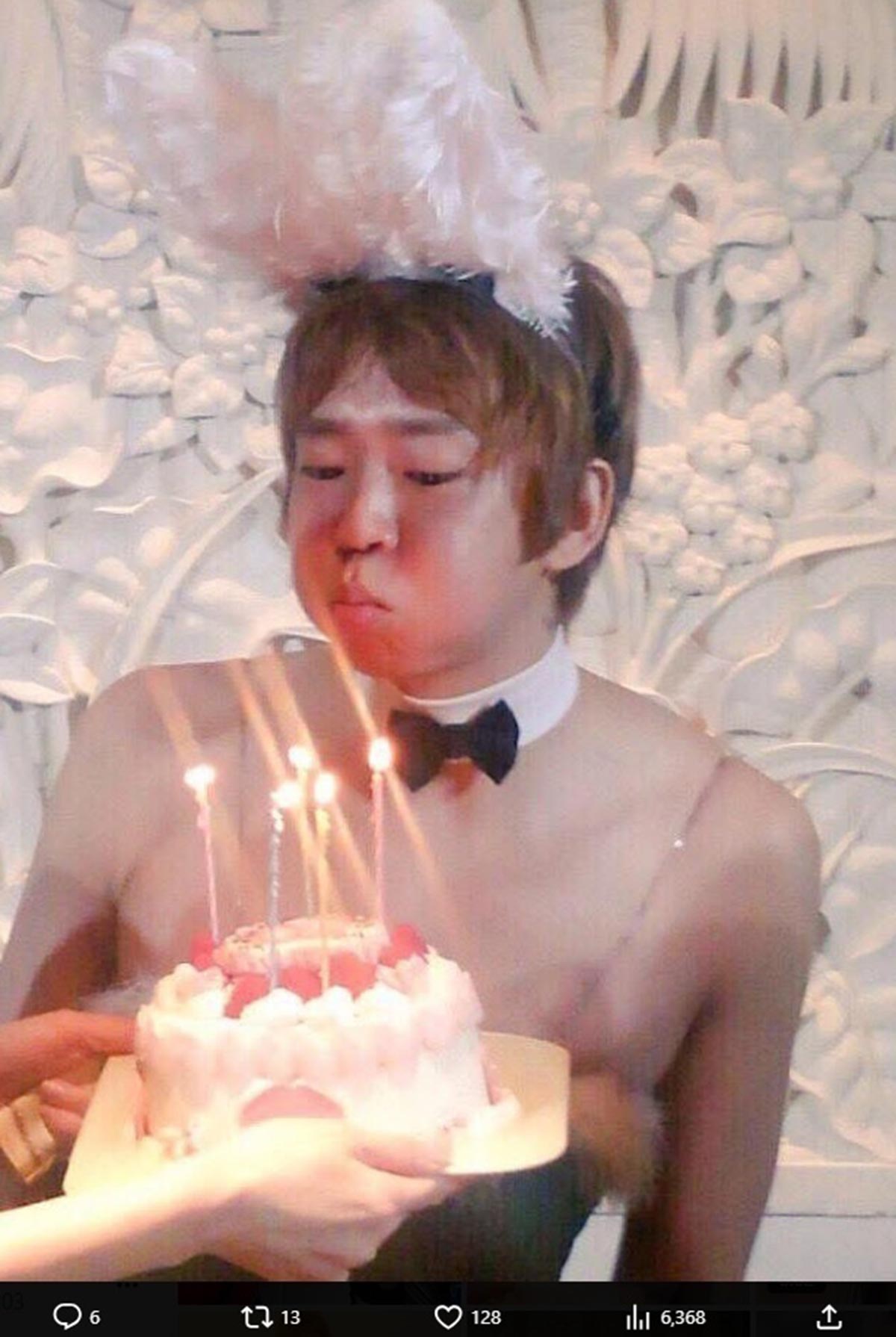 バニーガールのコスプレ姿を披露した楽しんご。現在Xには約21万人フォロワーがいる（写真・本人のXより）