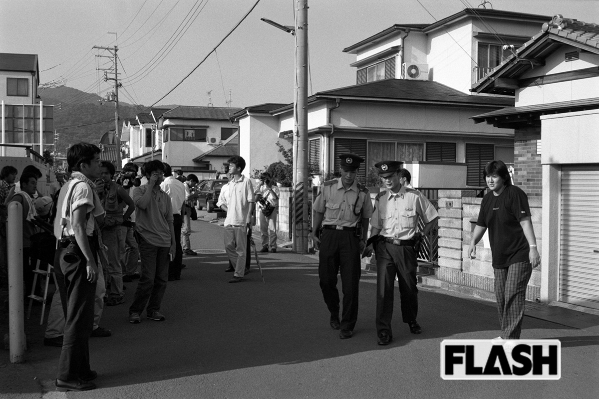 林氏の自宅周辺には事件当時、500人もの報道陣が押し寄せた（写真・本誌写真部）