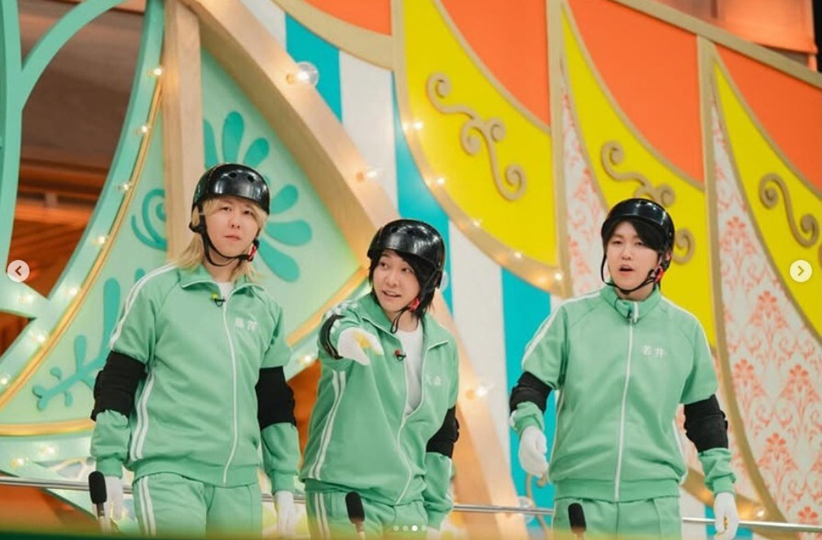 体を張った企画に挑戦するミセスのメンバーたち。『SMAP×SMAP』とそっくりだという意見が出ている（写真・『TBS公式【テレビ×ミセス】』のInstagram「tbstv_mga」より）