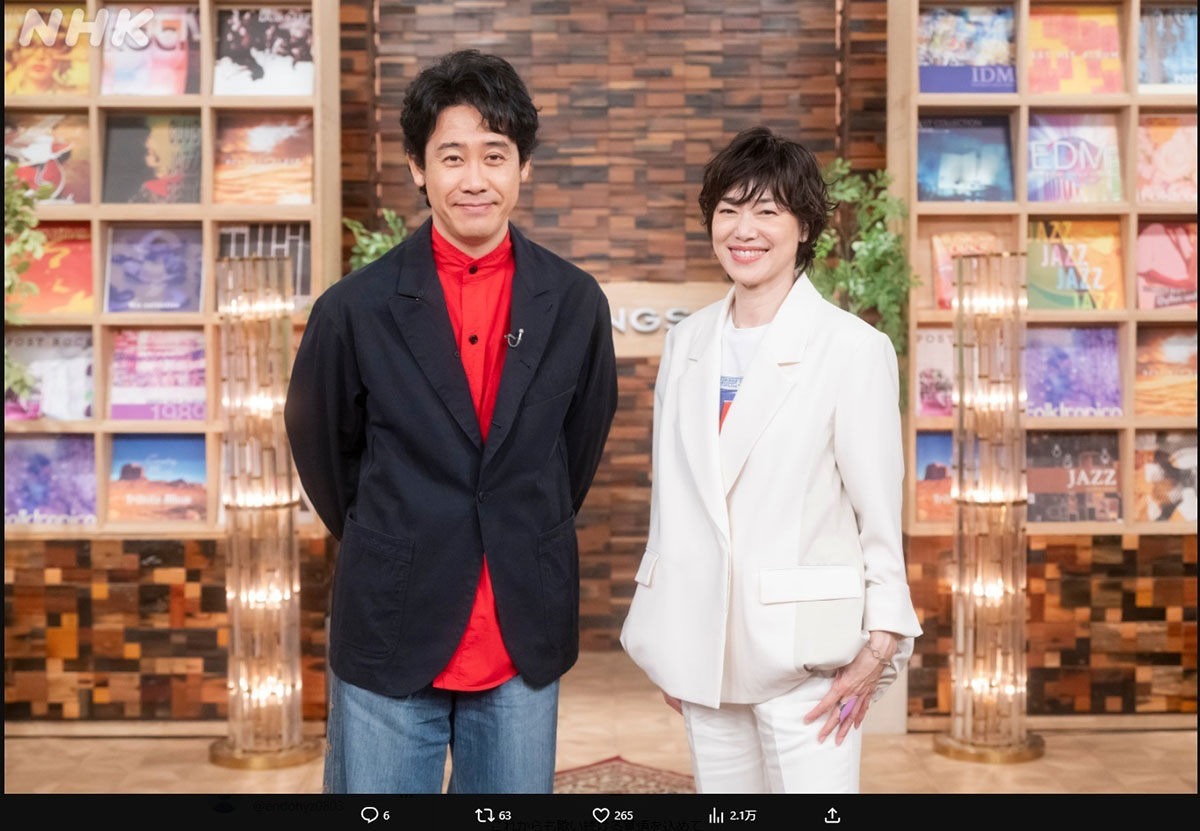 『SONGS』に出演した今井美樹。その近影の変化にファンが反応した（画像・『NHK SONGS』のX「@nhk_songs」より）