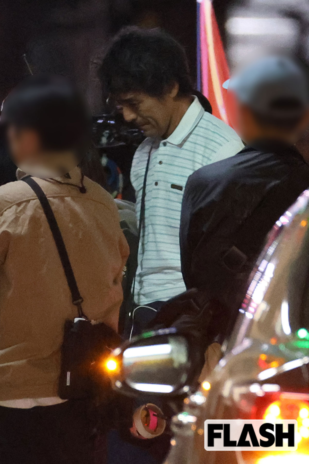 錦糸町でロケをしていた阿部寛。客引きの女性に連れていかれるシーンの撮影だった
