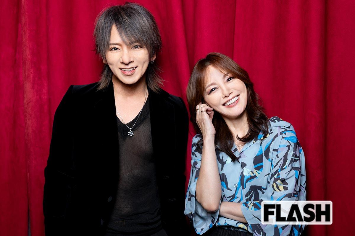 「この際だから聞くけど七瀬ちゃんは俺のことどう見てた？」（松岡充）「松岡くんはいちばん近いところにいる仲間という感じ」（相川七瀬）（写真・福田ヨシツグ）