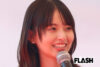 齋藤飛鳥、トレードマークのロングヘア“バッサリ断髪”でイベントへ…出待ちファンにも笑顔で“神対応”