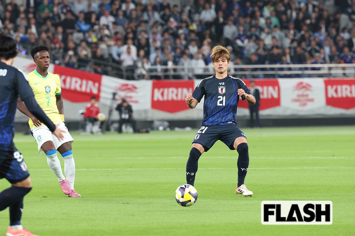 佐野海舟は世代別代表に選ばれた経験がなく、2023年のW杯2次予選が初の代表入りだった（写真・桑原 靖）