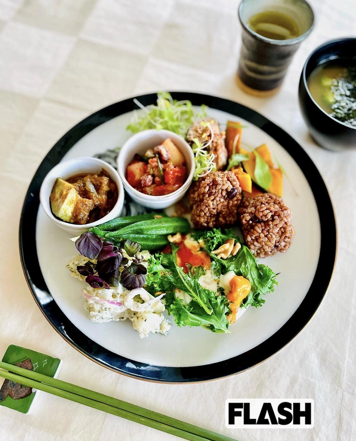 園山真希絵さんの朝食は、栄養満点のワンプレート（写真・本人提供）
