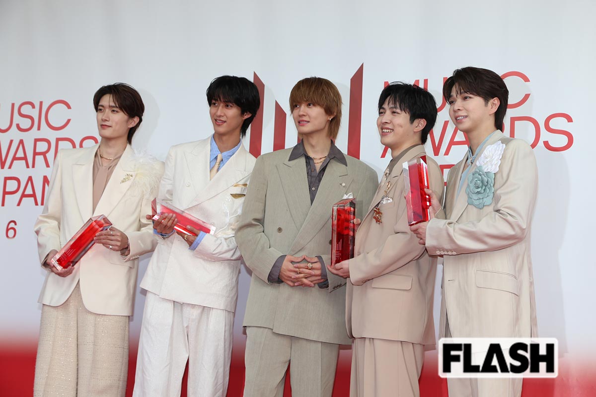 2026年6月13日、『MUSIC AWARDS JAPAN 2026』の授賞式に出席したM!LK（写真・金谷千治）