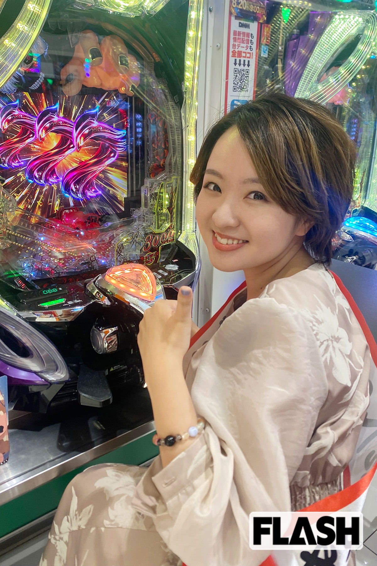 ＜現在／さくらまや（27）歌手・事務所社長＞2月、「パチンコ旅」のイベントに出演したさくら。見事、確変して大当たり