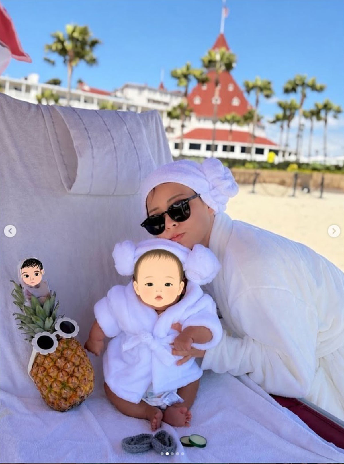 着床前診断を経て、第二子が誕生したと報告する関根りさ（写真・本人Instagramより）