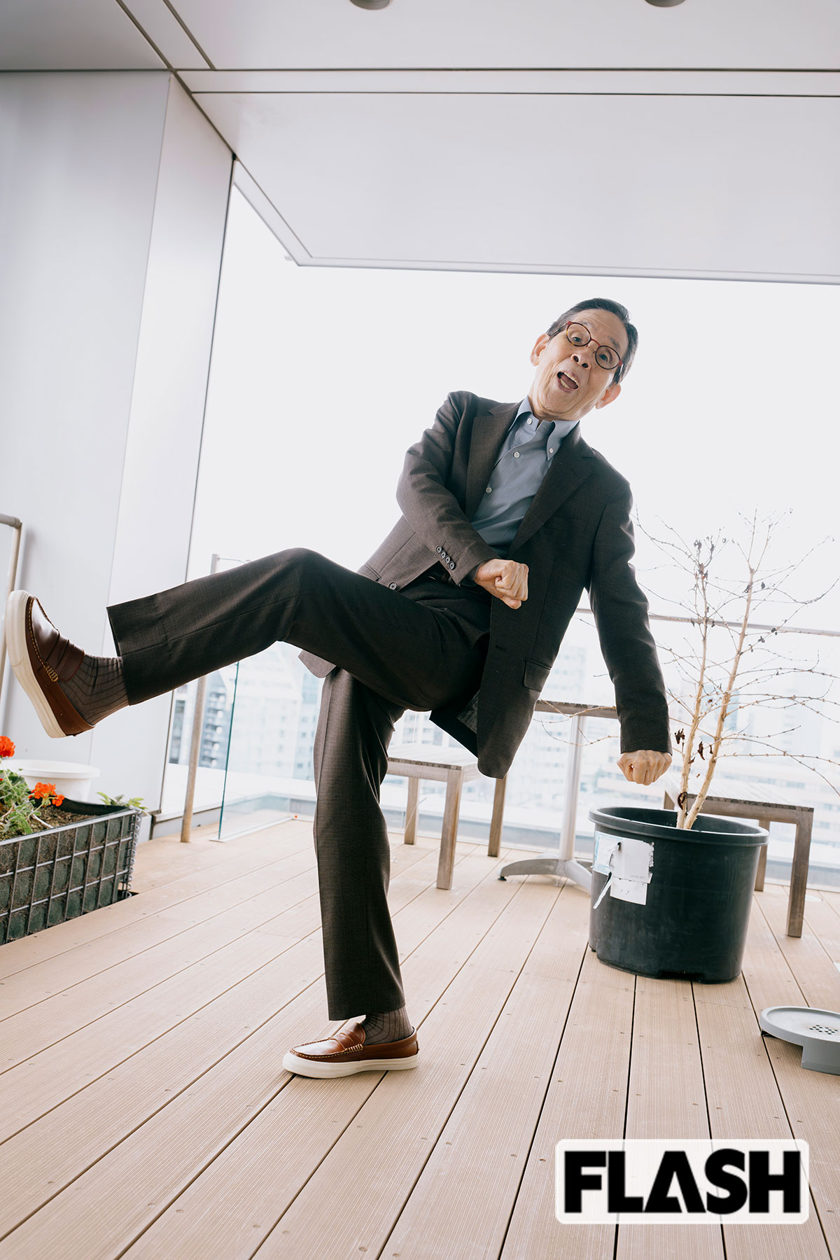 萩本欽一は妻を思いながらも、前を向き続ける（写真・木村哲夫）