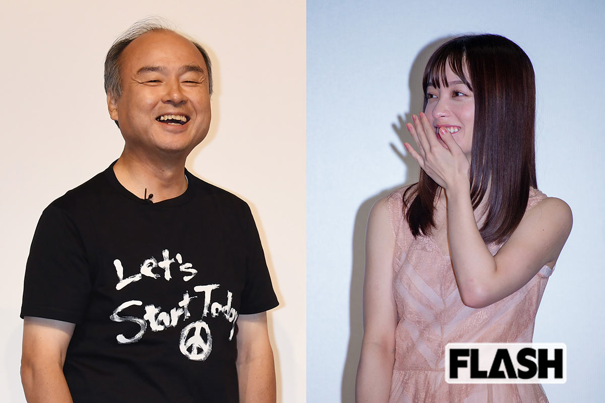 城南中を出た孫正義氏（左）と橋本環奈（右）は41歳差だが、同中同士の絆は深い（写真・本誌写真部）