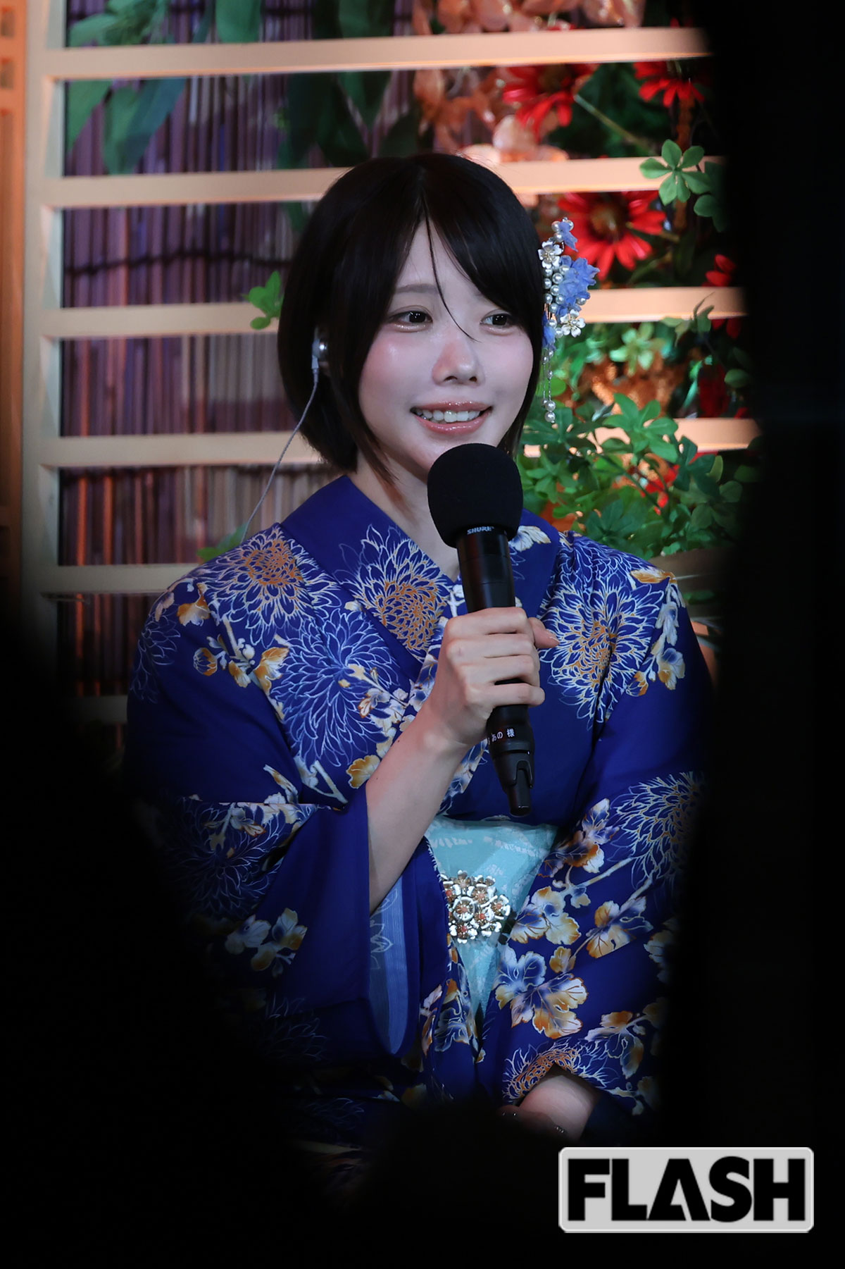 あの&テレ東女性アナ、隅田川花火大会で華麗に“浴衣競演”突然の雨にも負けず会場の熱気をリポート