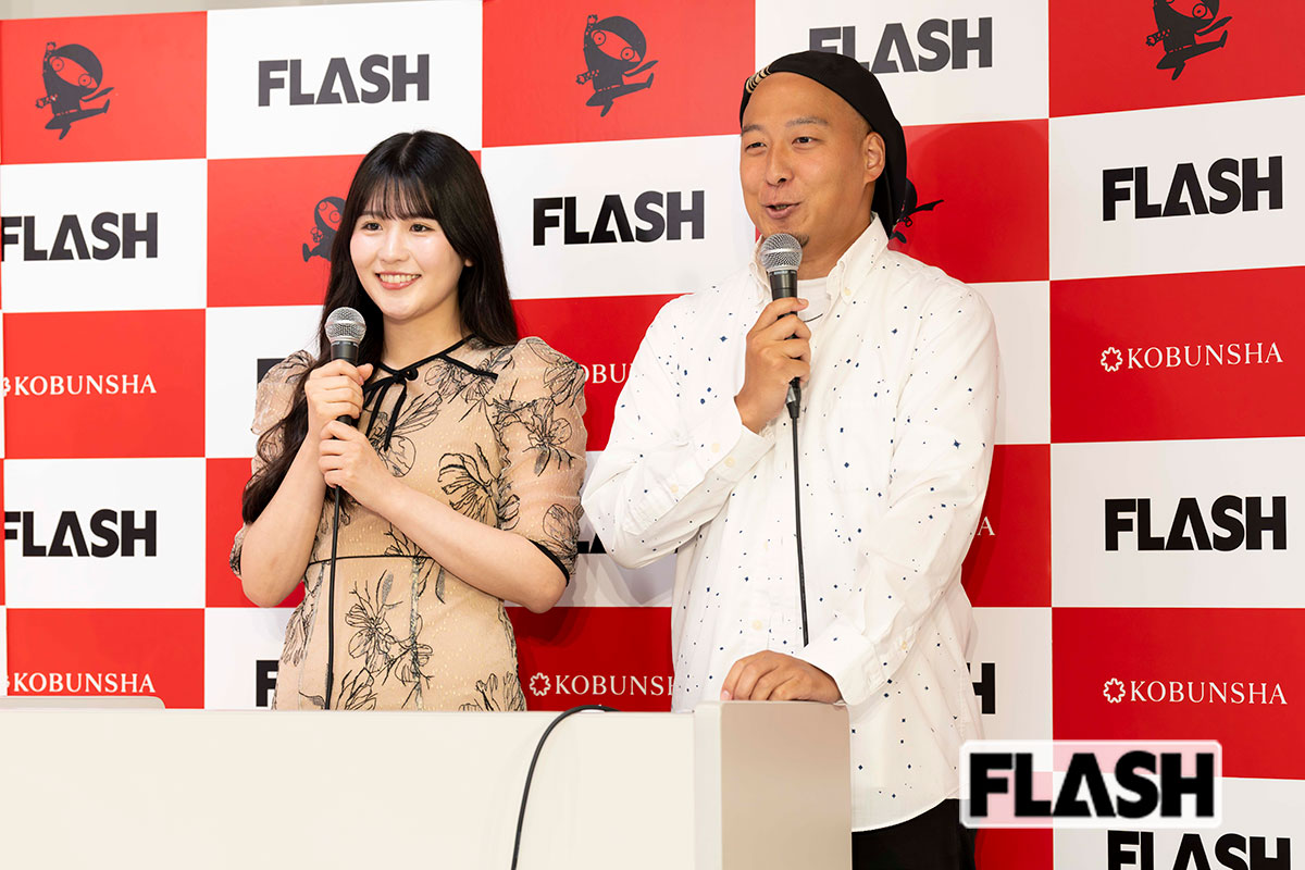 左から、ミスFLASH2024グランプリ・白石時（しらいしここ）、シャバダバふじ