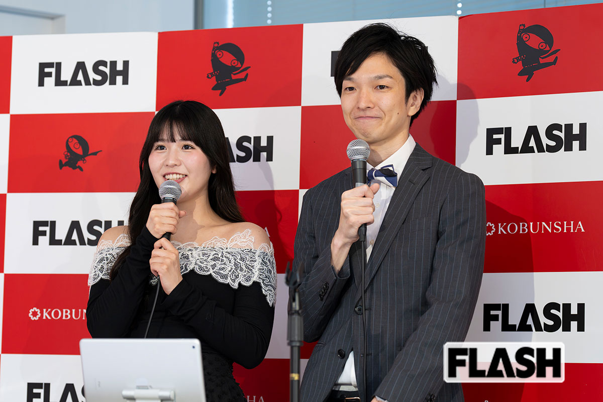 左から、ミスFLASH2024グランプリ・白石時（しらいしここ）、いいね村田。