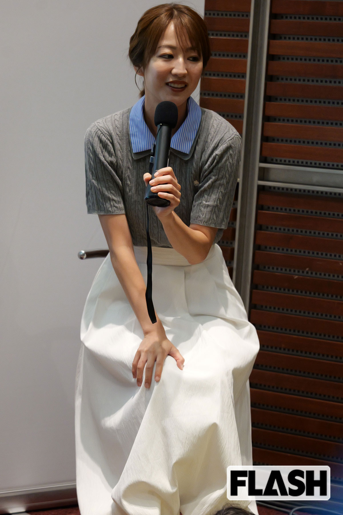 「目のふしぎ体験スクール」に出演した滝菜月アナ