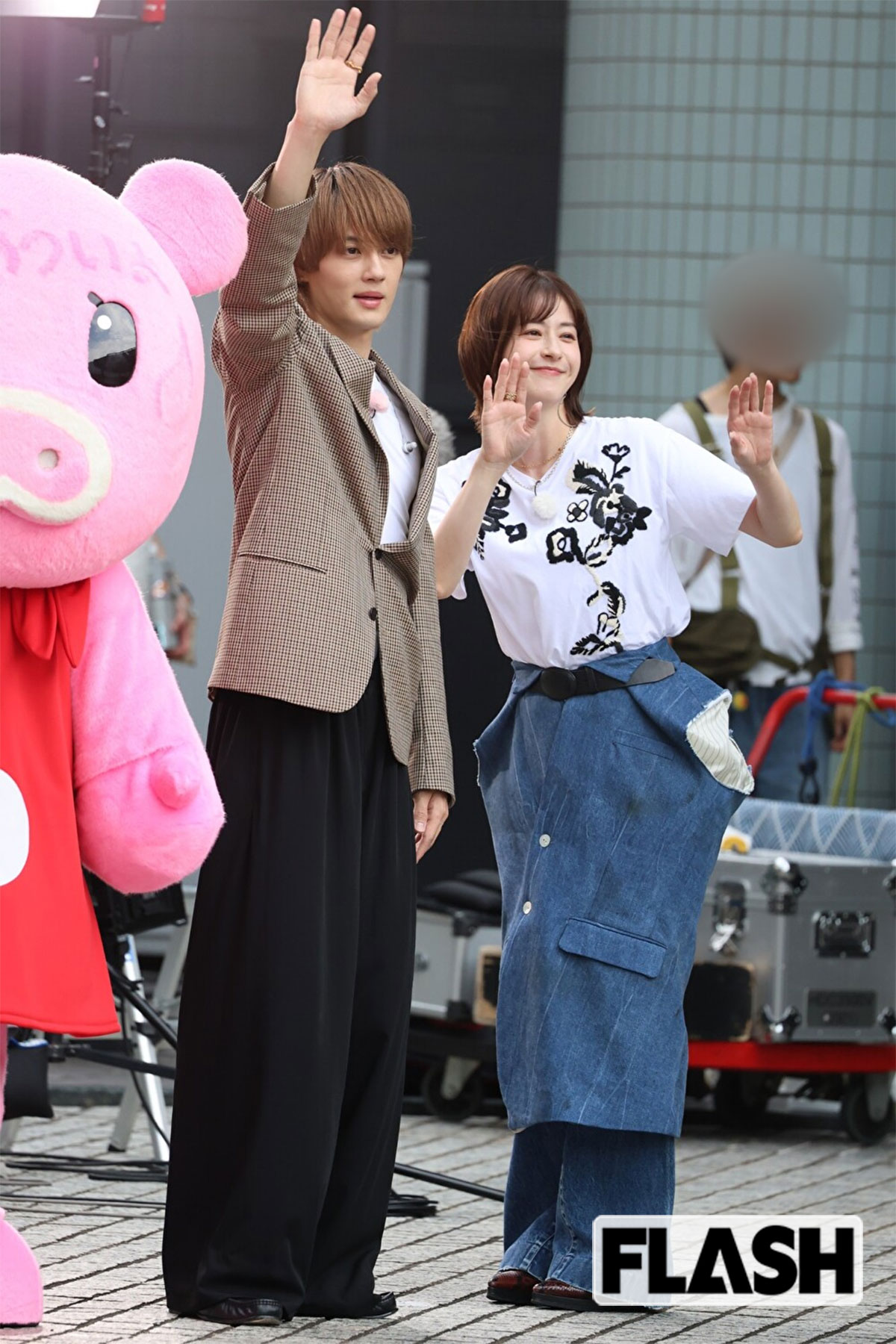 ドラマ『君の好きは無敵』（TBS系）の番宣のために登場したM!LK・佐野勇斗と松本若菜