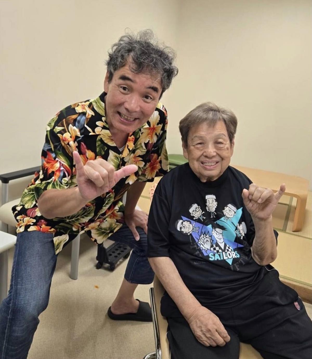 高木ブーのInstagramより。着ているTシャツは、ドリフと「セーラーズ」のコラボアイテムだ