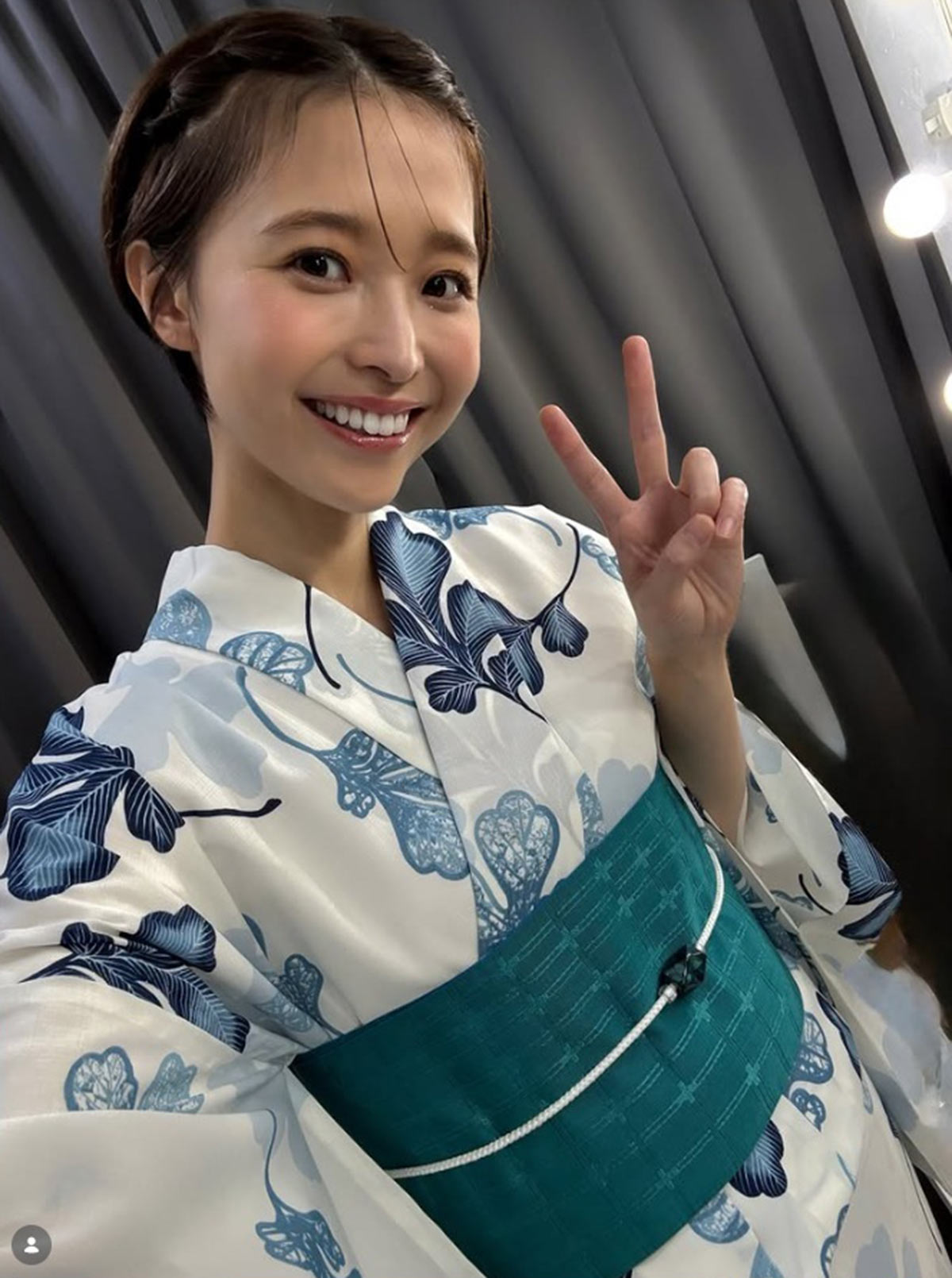 浴衣姿を披露した渡邊渚。久々の近影公開となった（画像・渡邊渚のInstagram「watanabenagisa_」より）