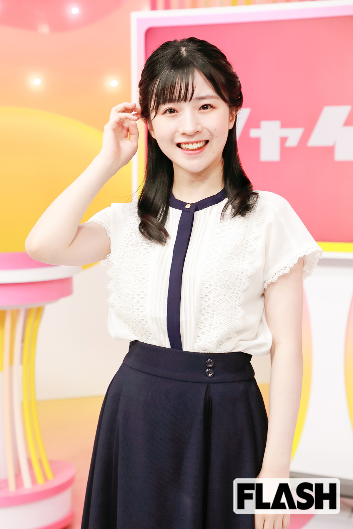 『シャイン!』のキャスターを担当する五百住有希アナ（写真・赤坂雄二）