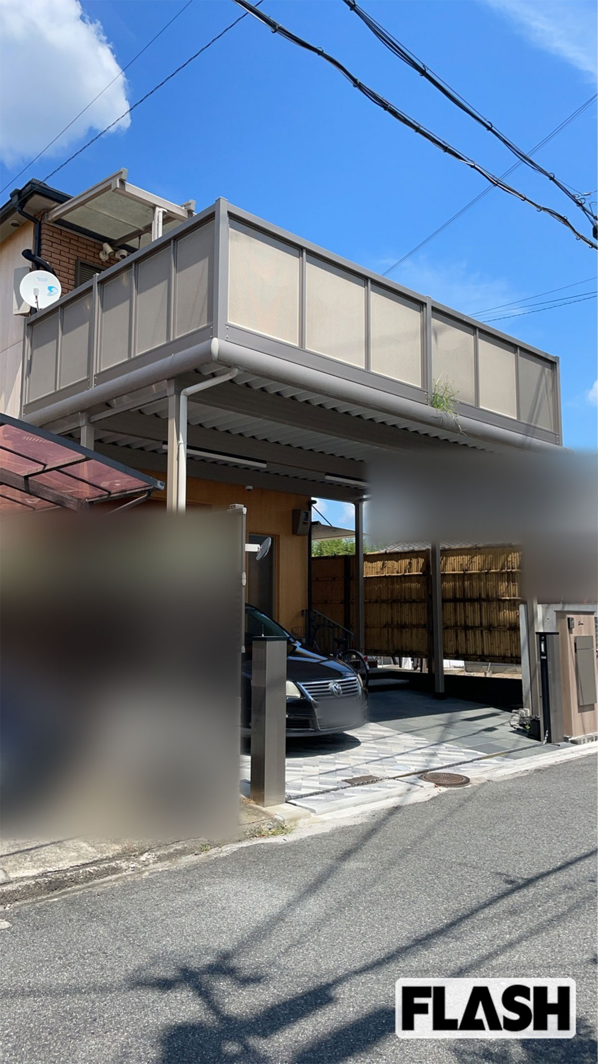 竹中工務店社員で万博会場工事の総括作業所長だった河井辰巳容疑者の自宅。美しい木材が壁に貼られている
