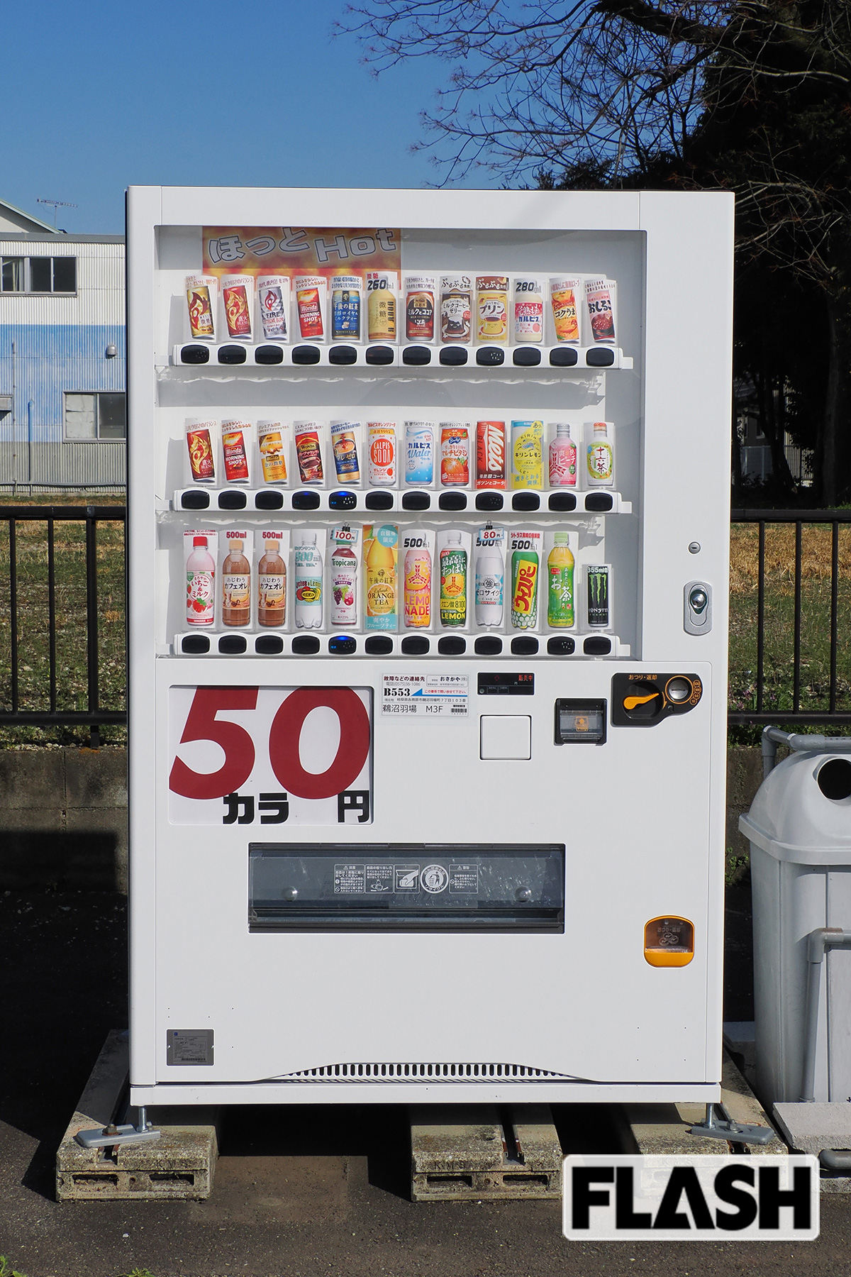 ＜岐阜県＞「50円自販機」だらけ、記者は「バヤリース」70円を購入（写真・保坂駱駝）
