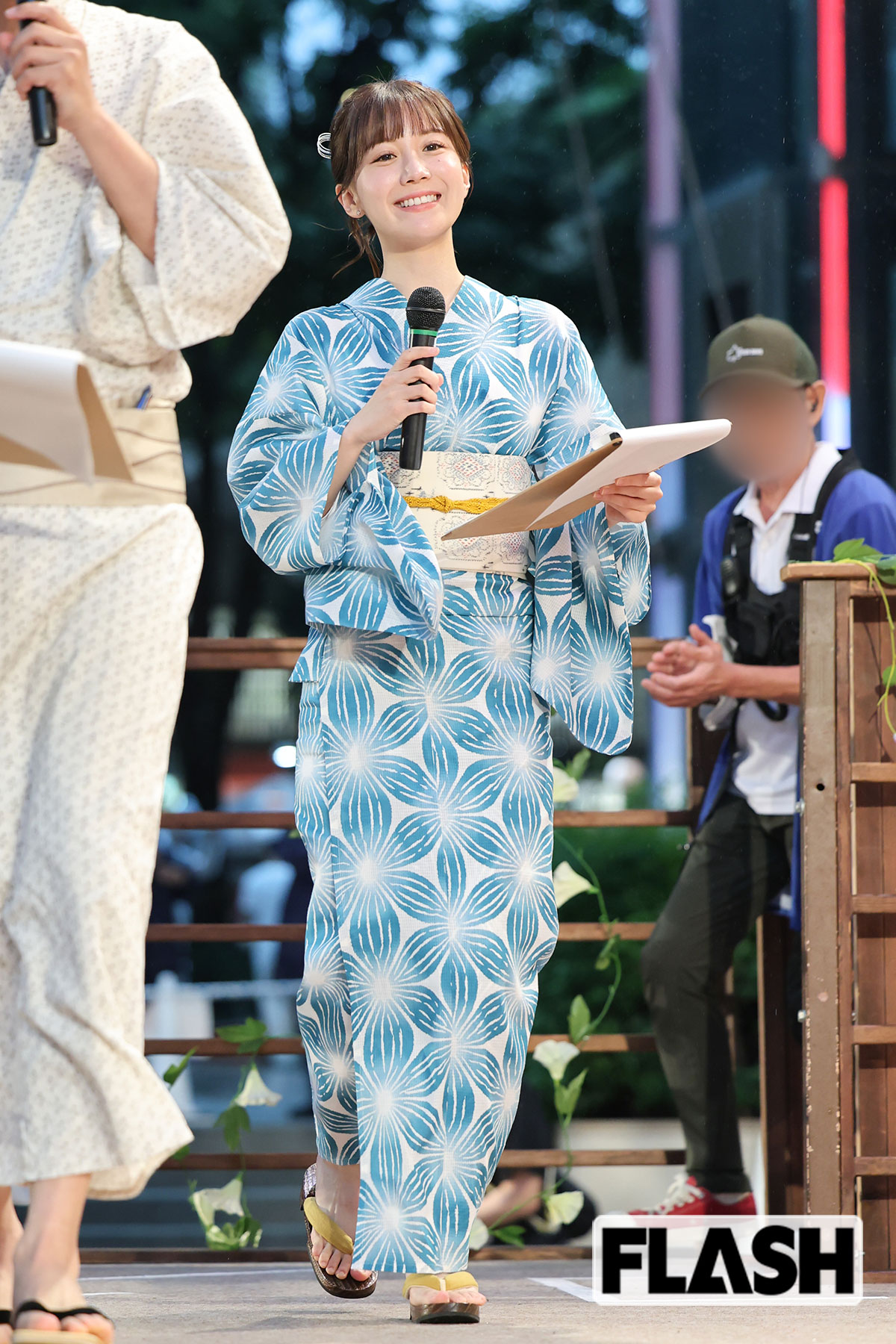 テレ朝新人アナ　かわいすぎるブルーの浴衣姿をキャッチ！豪雨中止も晴れやか笑顔、Mステ抜擢説まで