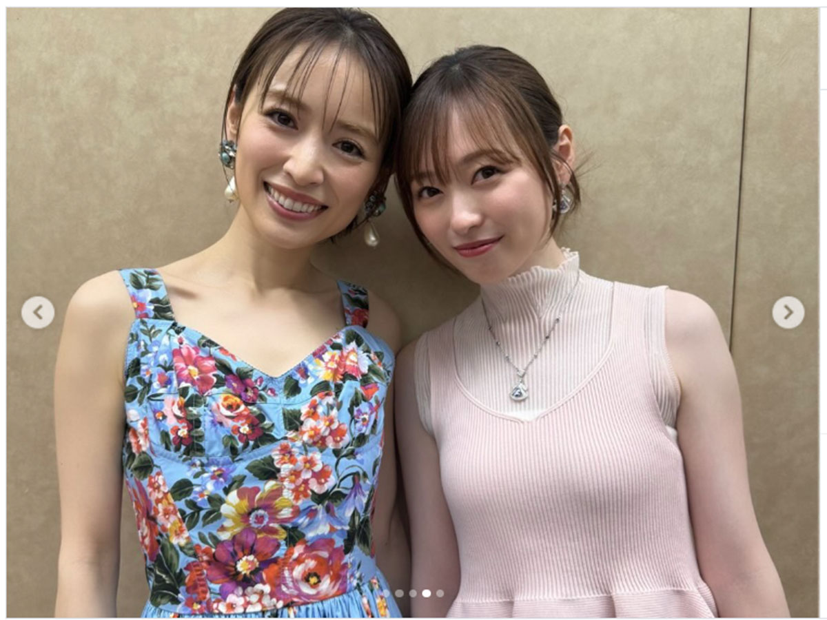 福原遥のInstagramより。久保建英との結婚を発表した福原だが、「正直不動産」（NHK）で共演した泉里香は同じくサッカー日本代表の谷口彰悟と結婚しており、ファンから様々な憶測が寄せられた