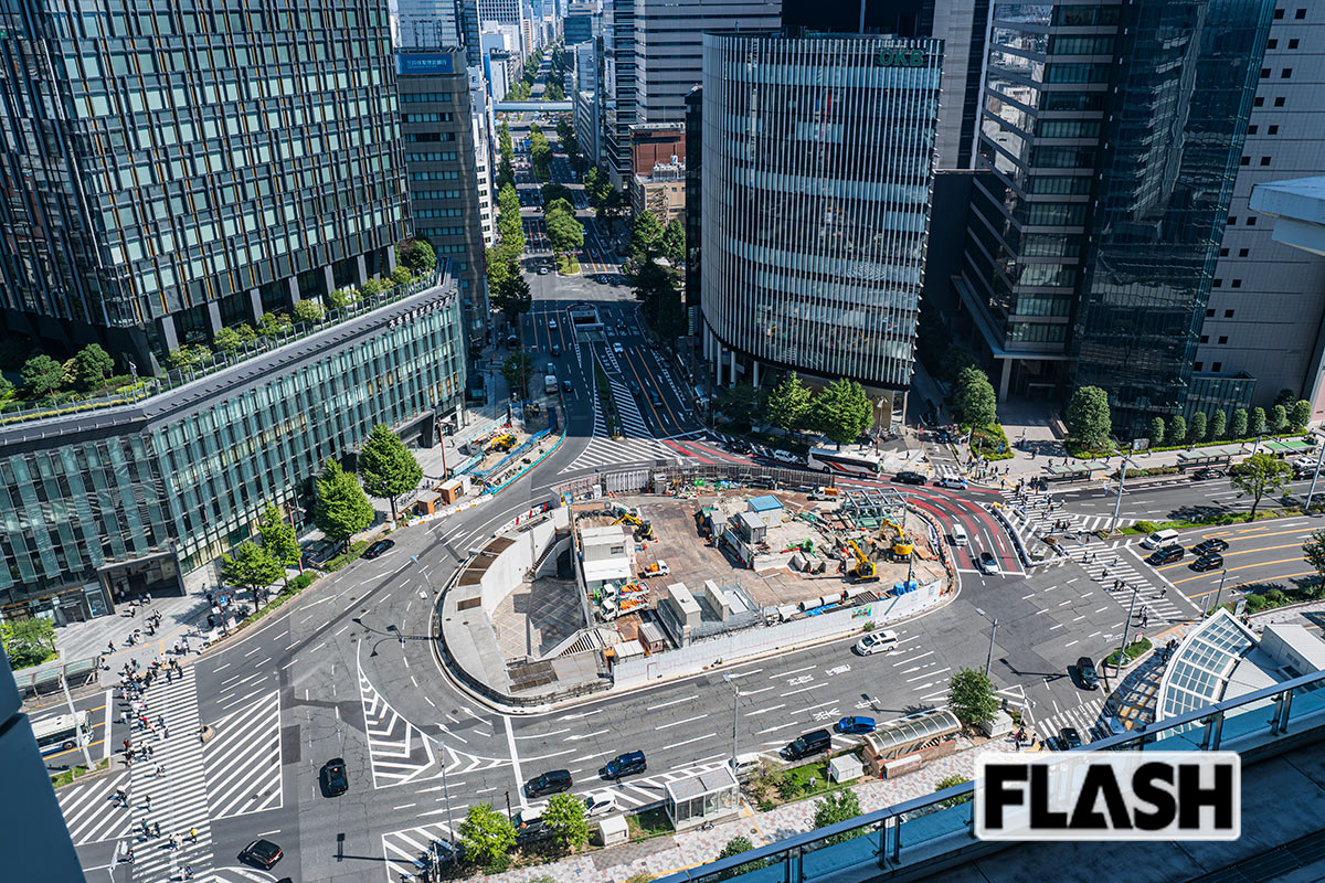 日本損害保険協会が発表した2025年の「全国交通事故多発交差点マップ」でワースト3位の18件の事故が発生した、愛知県名古屋市の「名古屋駅交差点」(写真・ともゆき)