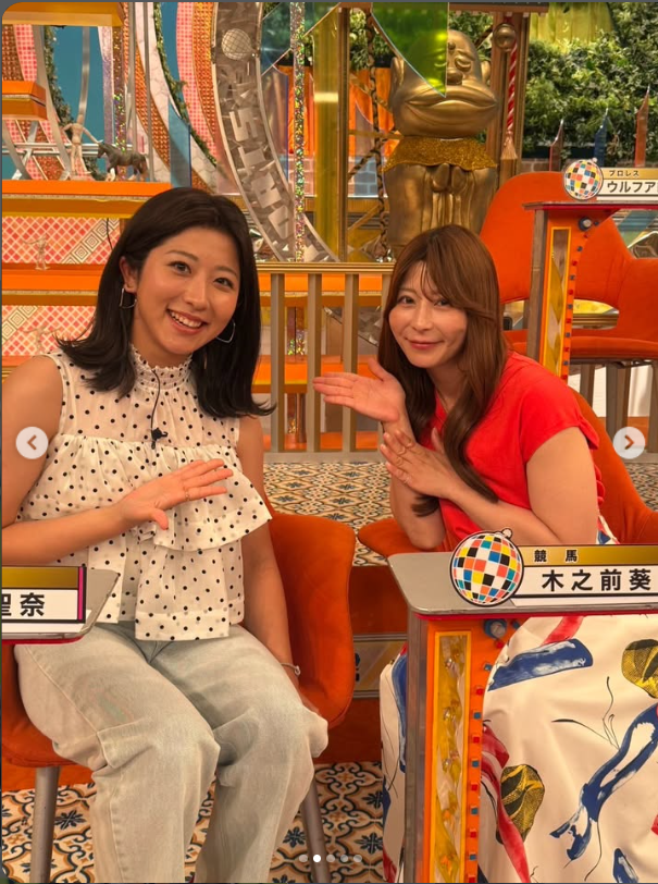 オークスを制し話題となった今村聖奈（左）。名古屋競馬場所属の女性ジョッキー・木之前葵との共演を報告した（画像・今村聖奈のInstagram「@val000425」より）